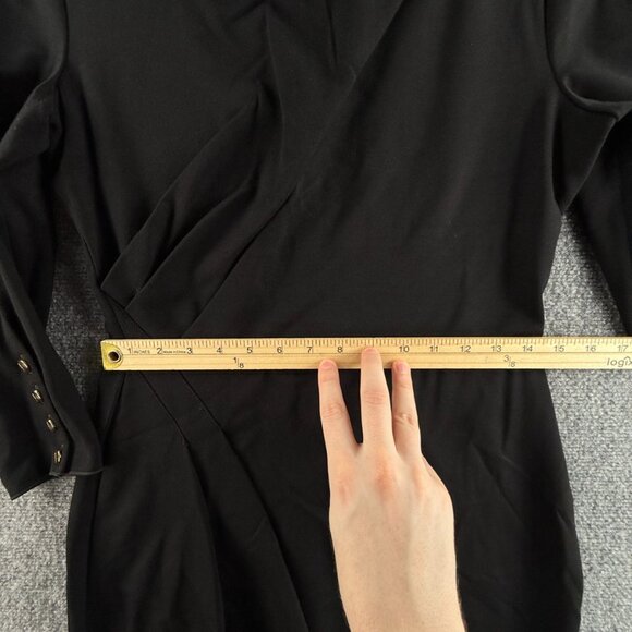Giorgio Armani Asymmetric Keyhole Midi Dress Italy Black Size 44 (8 US) $1400 - Picture 7 of 16